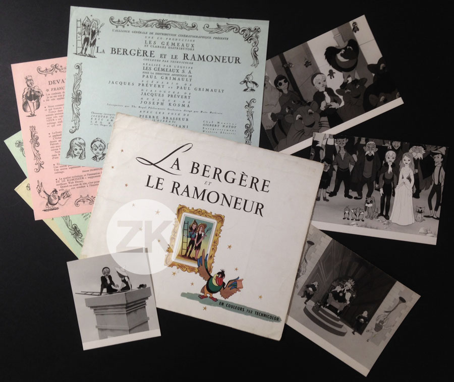 La Bergère Et Le Ramoneur 1953 LA BERGERE ET LE RAMONEUR Paul GRIMAULT Cartoon Jacques PREVERT DP + 4
